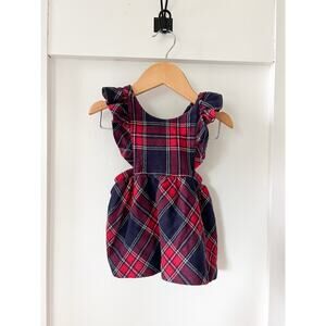 Janie & Jack plaid jumper. Size 3-6 months.